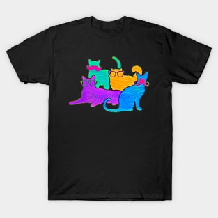 Cats with Glasses and Mustaches T-Shirt